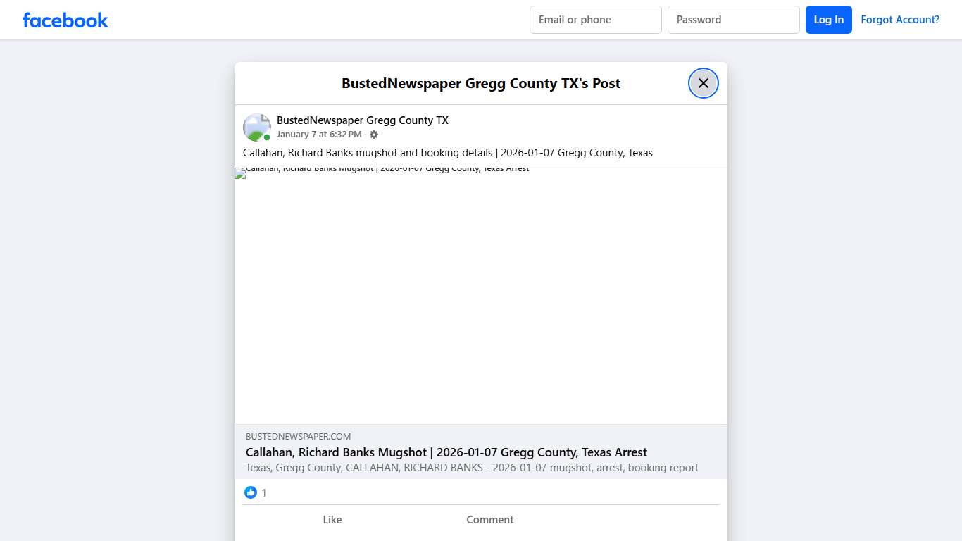 Callahan, Richard Banks... - BustedNewspaper Gregg County TX Facebook